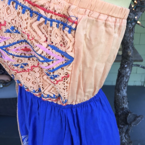 Strapless High-low Sherbet & Lapis Anthropologie - Picture 3 of 8